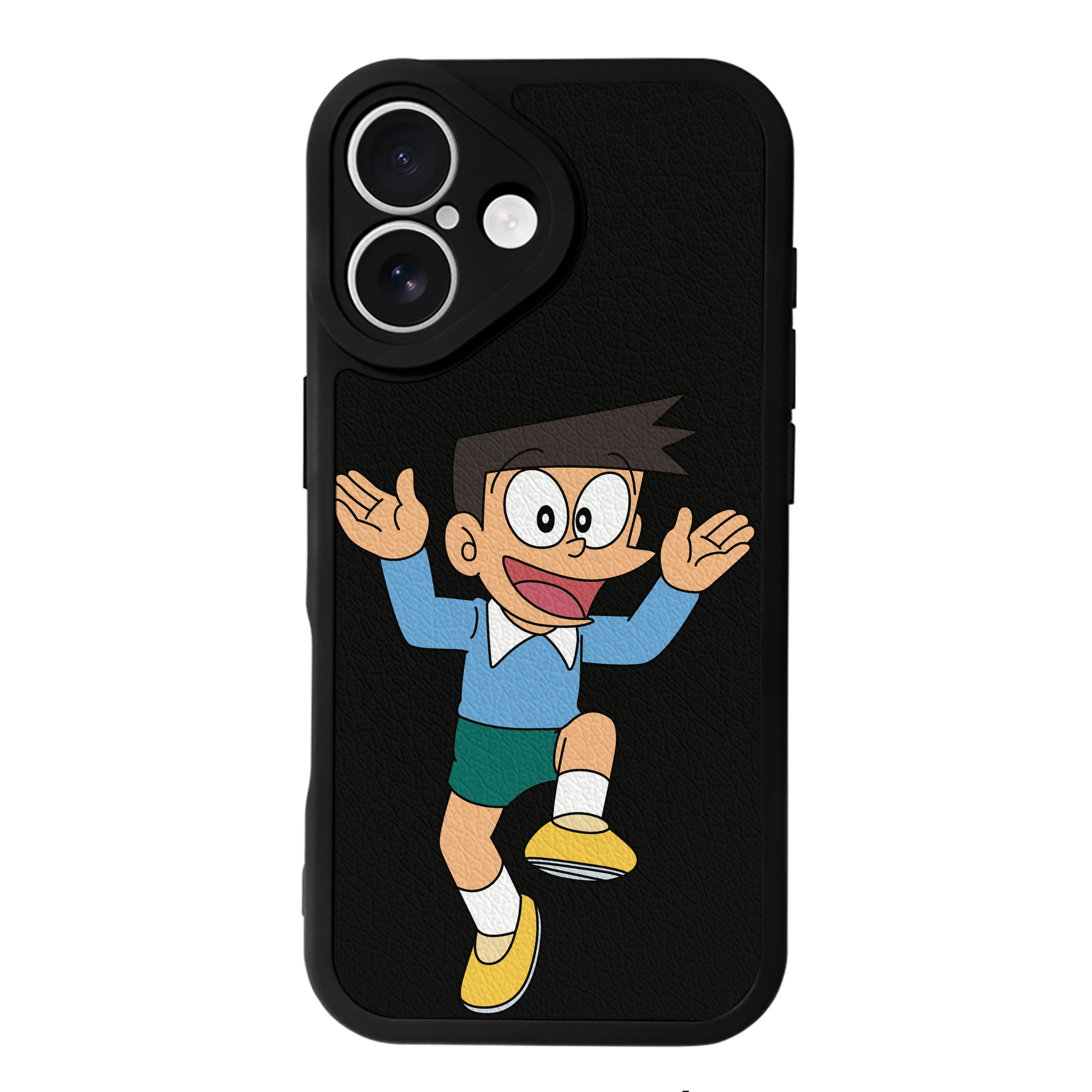 （画像用） ドラえもん 骨川 スネ夫 Doraemon Honekawa Suneo 【iPhone 16シリーズ対応】シリコンスマホケース（レザー調） 材質：シリコン